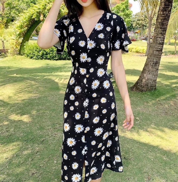 Đầm cúc suông #bigsize 60kg-90kg