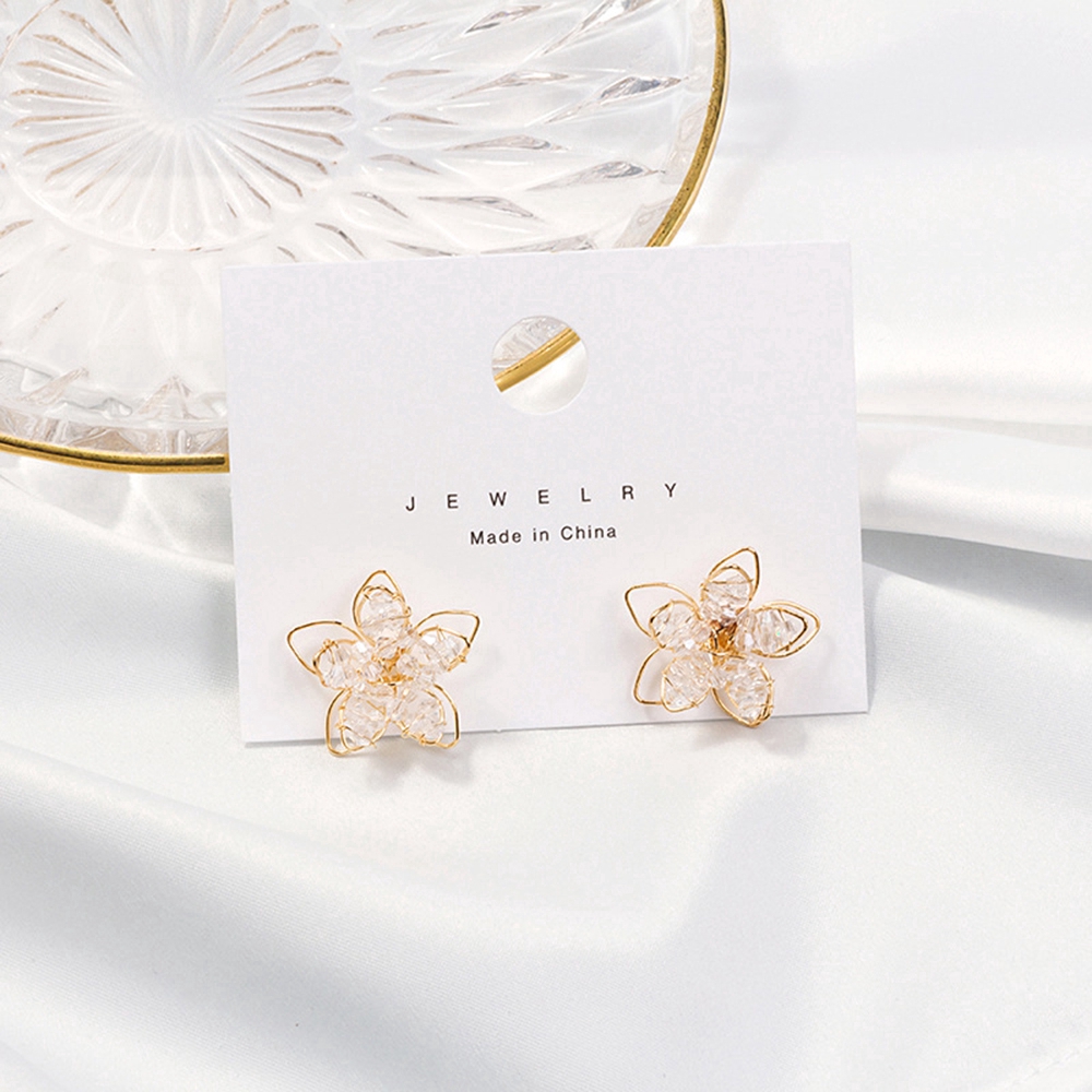 Khuyên Tai Kim Loại Hình Hoa Xinh Xắn Cho Nữ