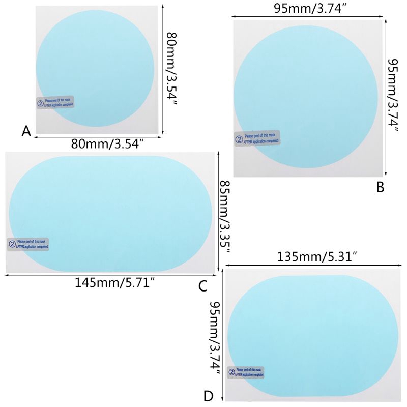 Phim Dán Kính Chiếu Hậu Chống Sương Mù / Nước Mưa Cho Xe Hơi