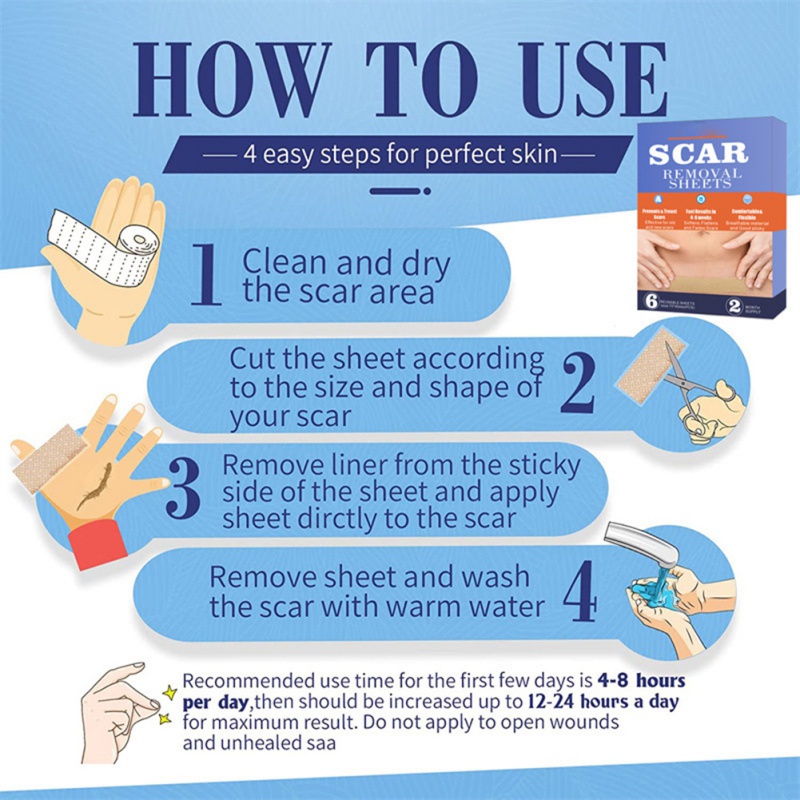 Hộp 6 Miếng Dán Sẹo Phẫu Thuật Kiểu Mới Tiện Dụng