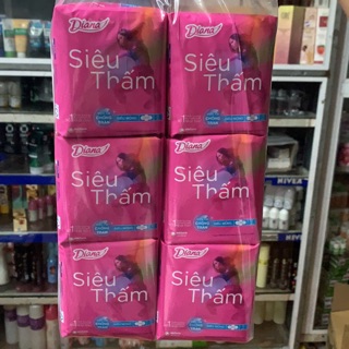 Combo 6 gói băng vệ sinh Diana siêu mỏng cánh x 8 miếng/gói