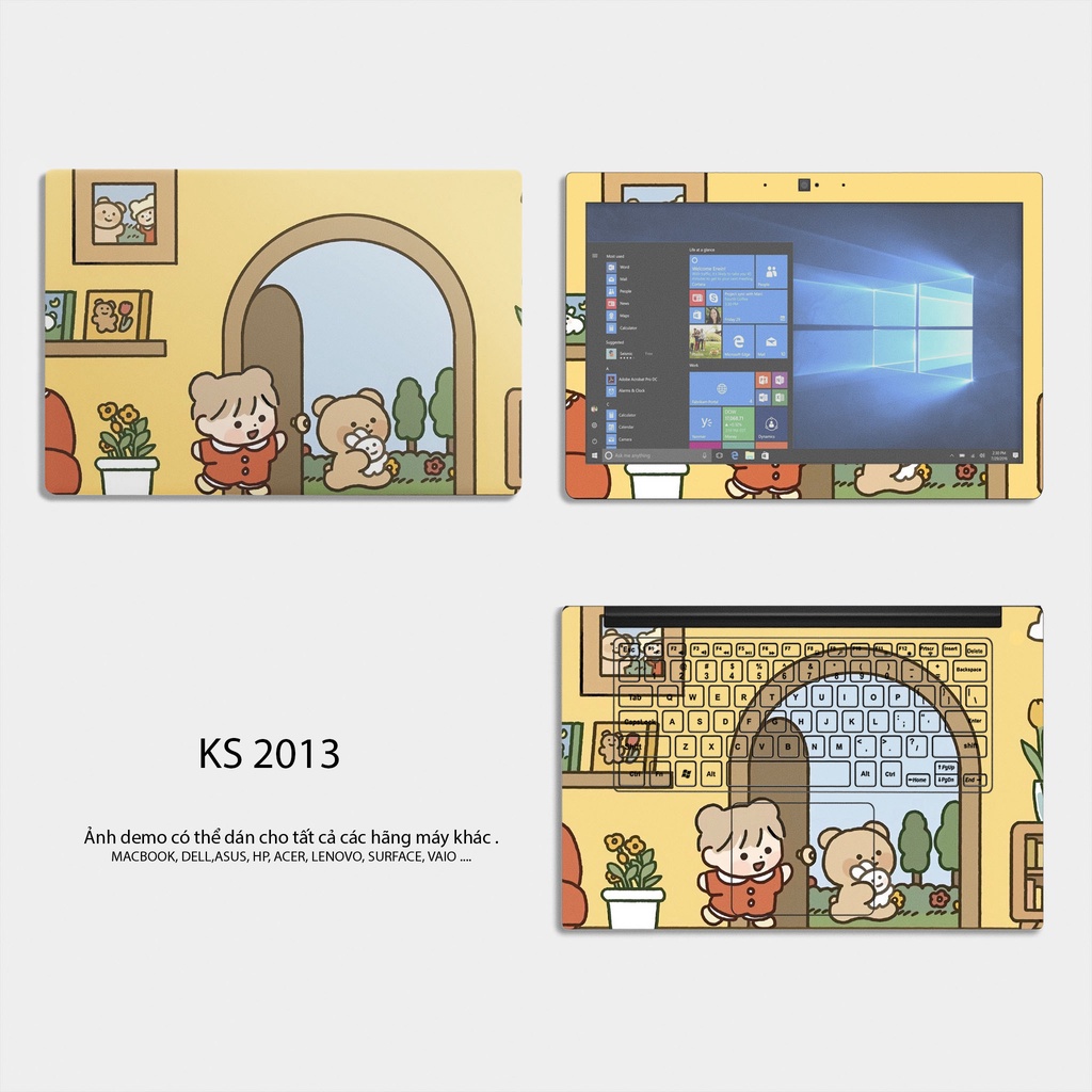 Miếng Dán Laptop - MẪU DỄ THƯƠNG - tổng hợp 1 số mẫu
