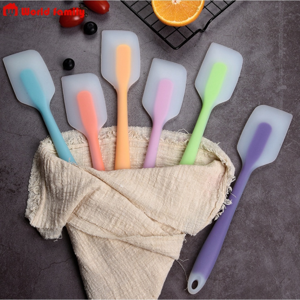 Cây Quét Bột Phết Bánh Kem Bằng Silicone, Dụng Cụ Trộn Bột Phới Vét Bột