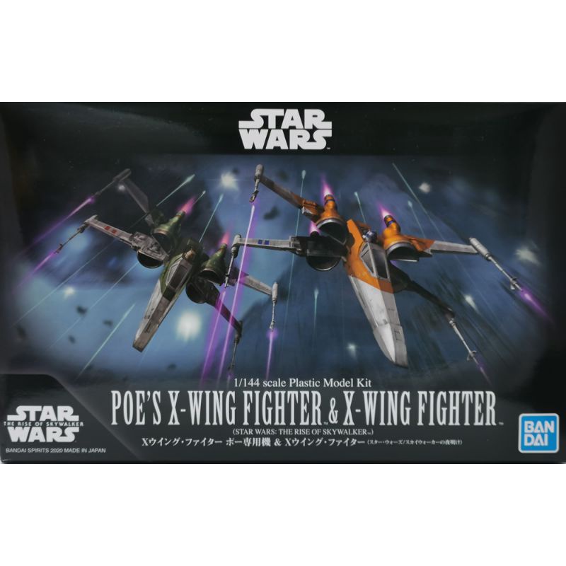 MÔ HÌNH LẮP RÁP 1/144 poe's x-wing fighter & x-wing fighter