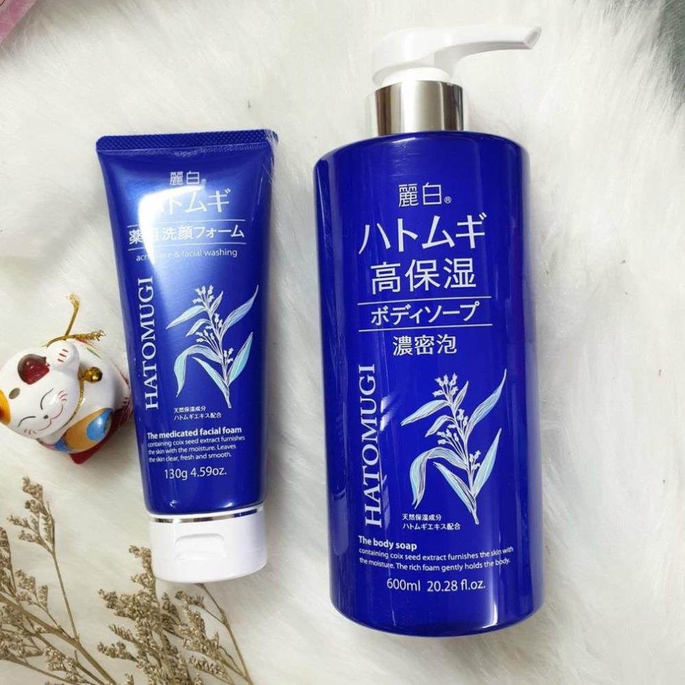 Sữa rửa mặt Hatomugi chiết xuất Ý Dĩ sữa rửa mặt nhật bản dưỡng da, ngừa mụn