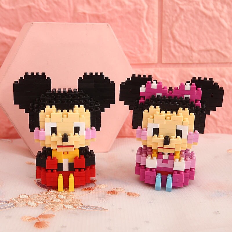 SẴN Lego xếp hình tự lắp ráp mô hình hoạt hình Desnep Mickey Donald dusk Minnie