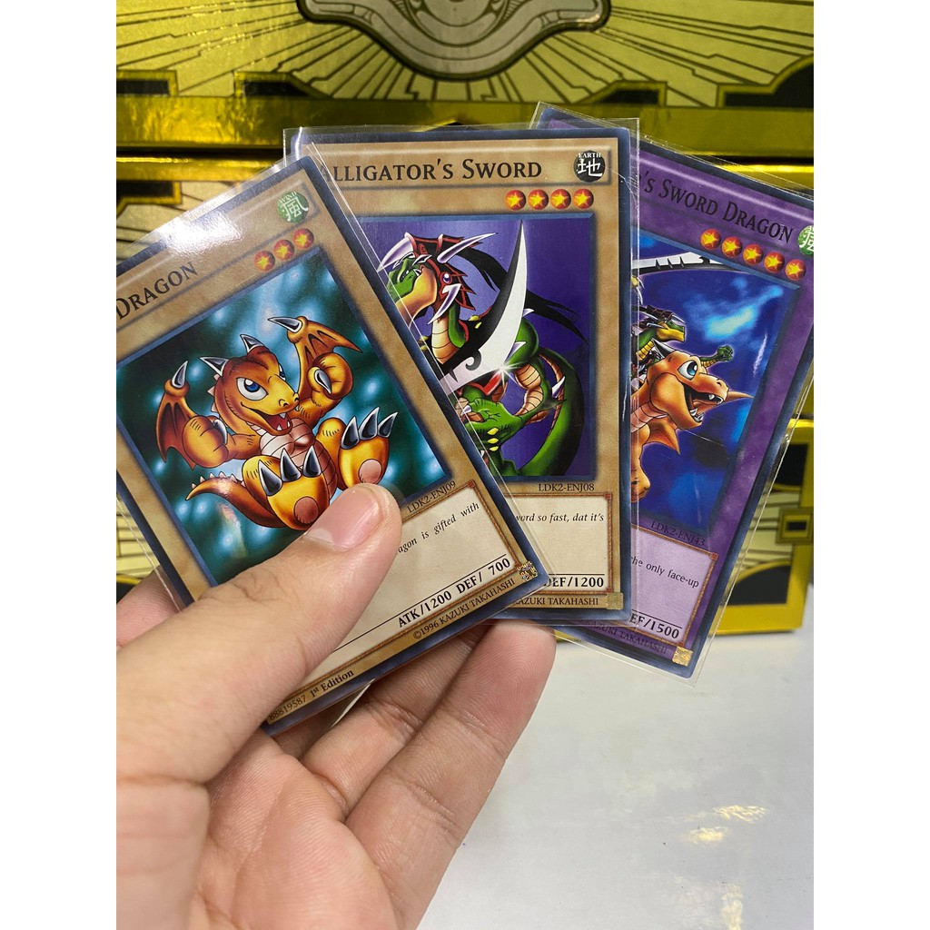 [ Dưa Hấu Yugioh ] Lá bài thẻ bài Combo Alligator's Sword Dragon - Tặng bọc bài nhựa bảo quản