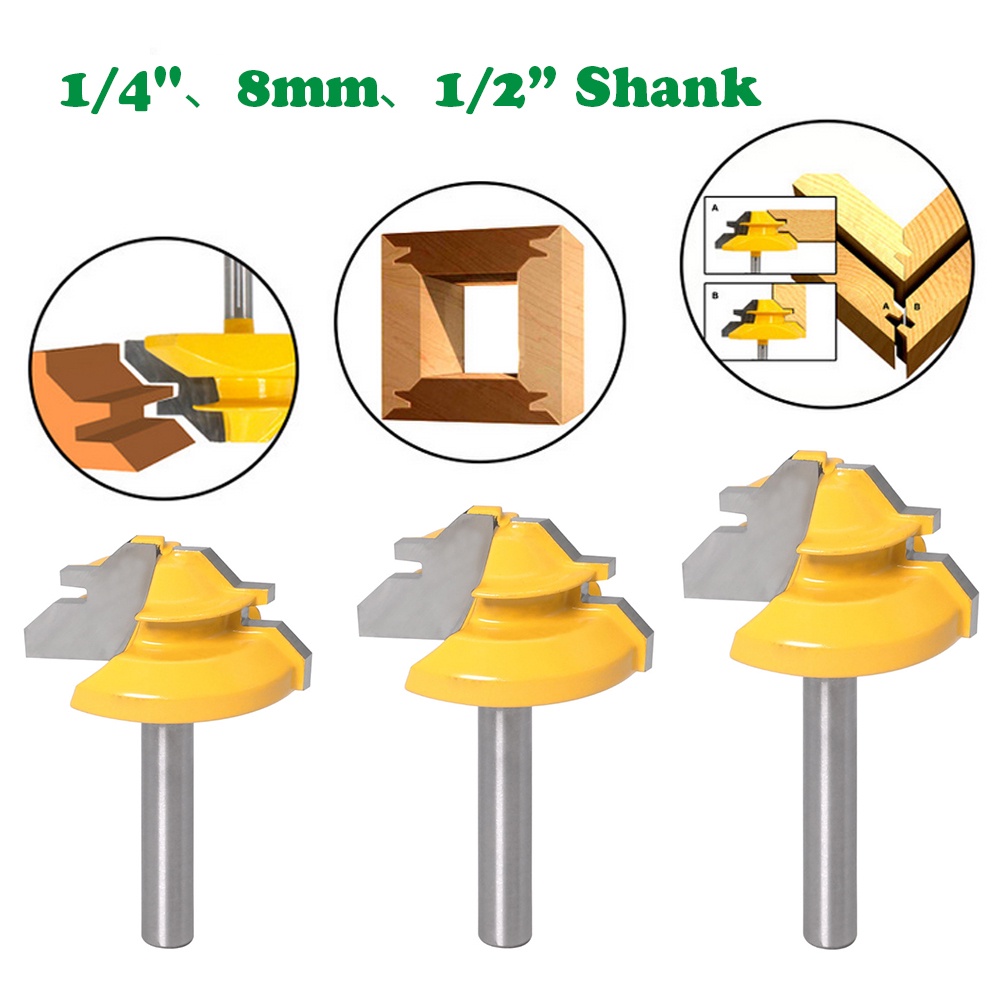 Mũi phay gỗ 45 độ 1/4"8 1/2" chuyên nghiệp