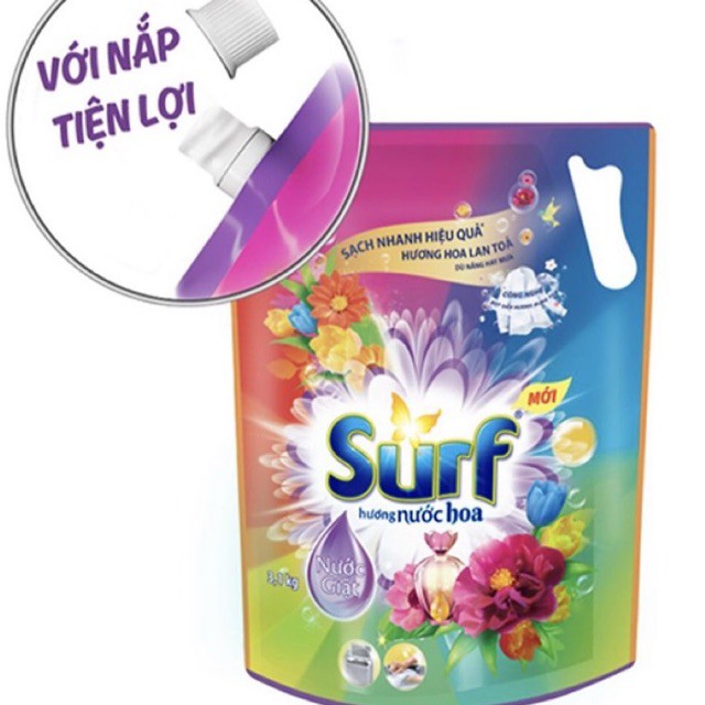 Nước Giặt Surf Hương Nước Hoa Túi 3.1Kg
