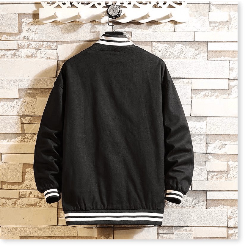 Áo khoác dù nam nữ kiểu bomber Áo dù 2 lớp có viền cổ phối họa tiết chữ thời trang Super Fashion