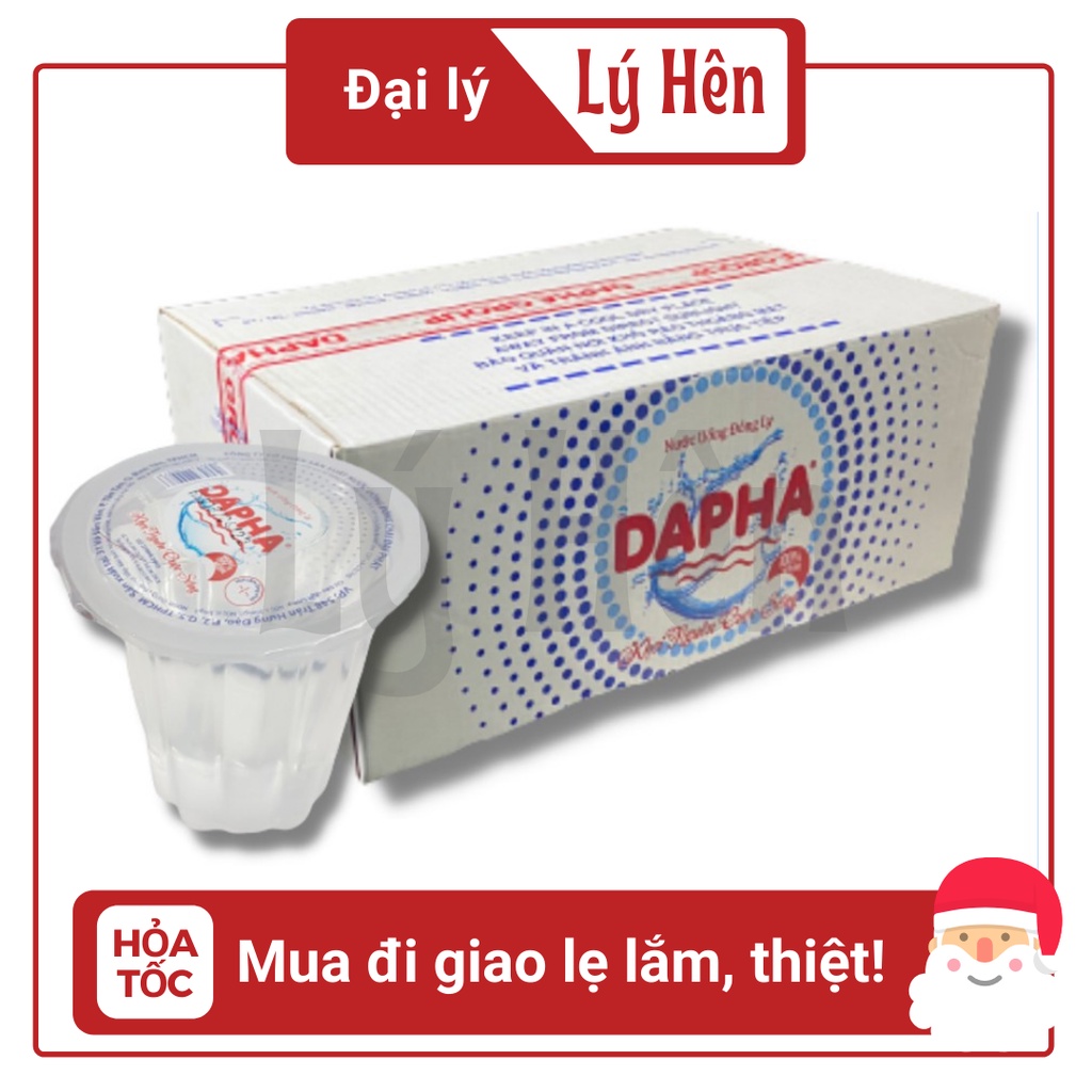 Thùng 48 Ly Nước Suối Tinh Khiết Dapha Ly Nhựa 170ml Đãi Đám Tiệc - Kèm Ống Hút HSD 13-04-22