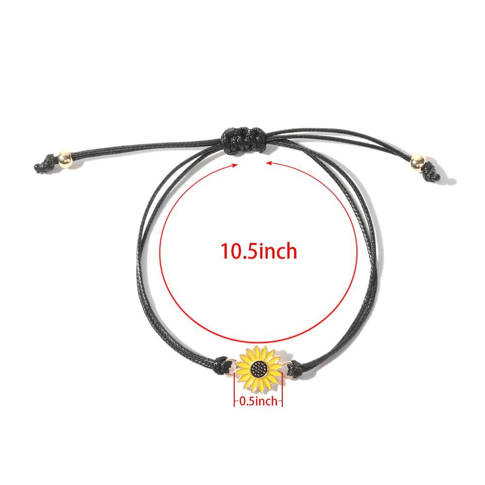 Vòng Đeo Tay / Lắc Chân Bằng Sợi Sáp Có Thể Điều Chỉnh Trang Trí Thẻ Tình Bạn