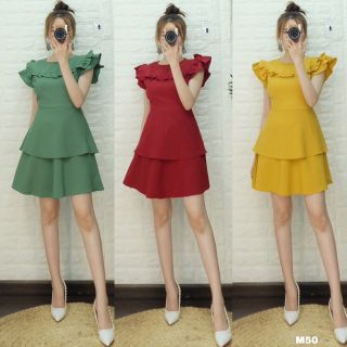 Đầm 2 tầng phối nơ