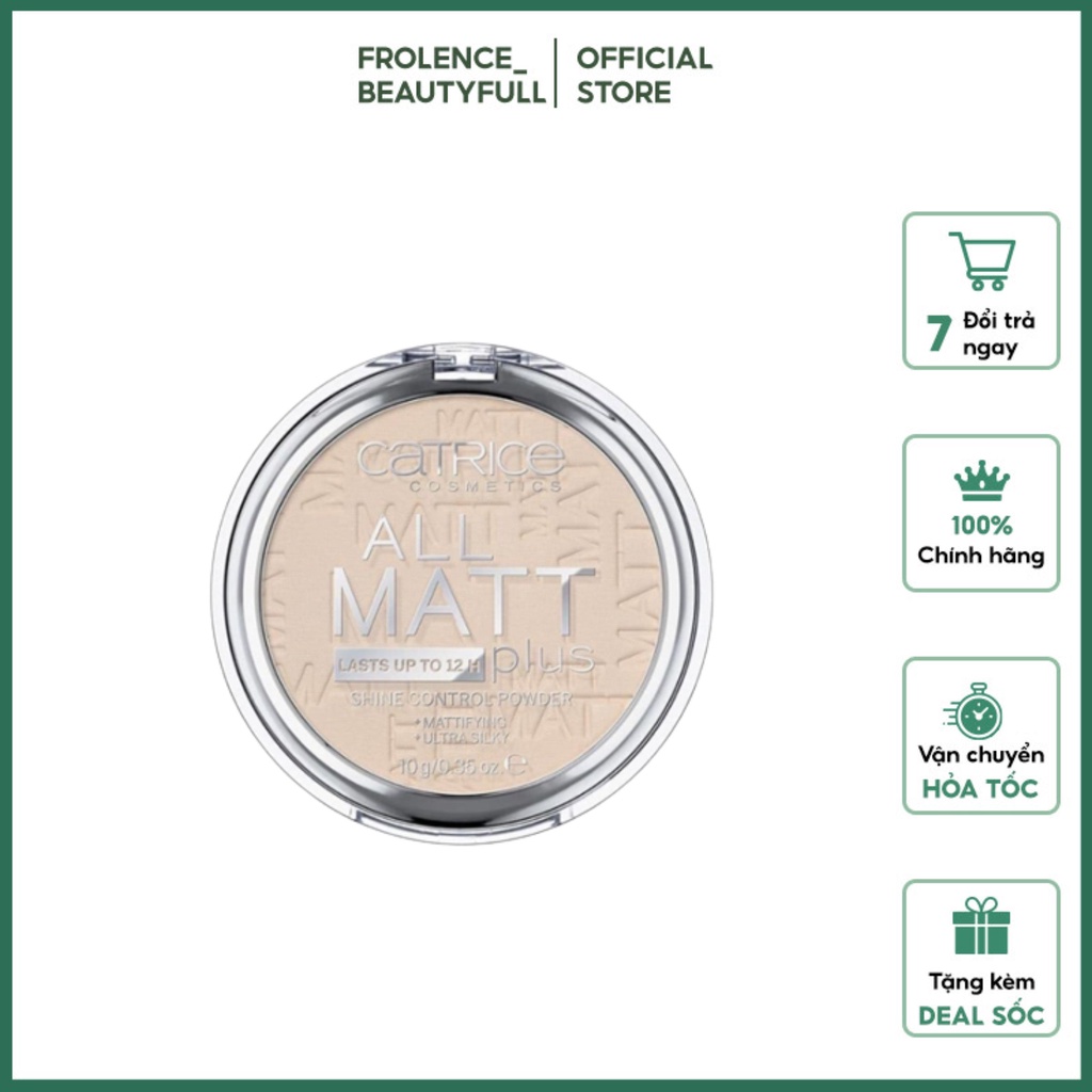 Phấn Phủ Kiềm Dầu Hoàn Hảo Catrice All Matt Plus Shine Control Powder 10g #010 Trasparent