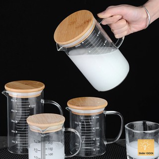 Cốc thủy tinh có chia vạch pha cà phê, trà dung tích từ 350ml đến 1000ml Under1000k