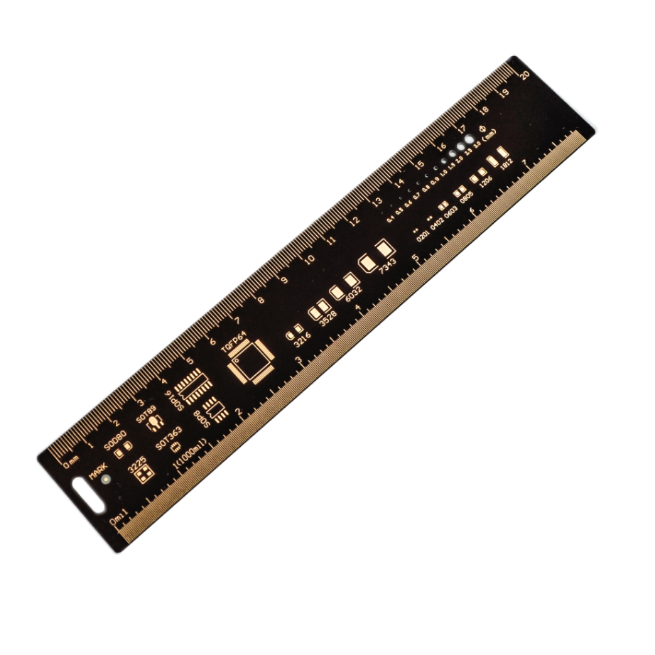 Bộ thước đo 15cm 20cm 25cm 30cm họa tiết mạch Chip IC SMD xoay 180 độ | BigBuy360 - bigbuy360.vn