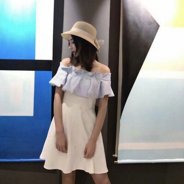 Đầm trễ vai sọc 🌹