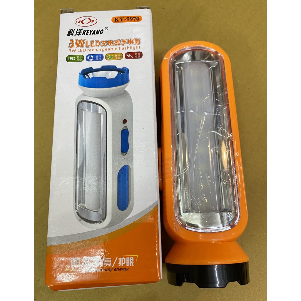 Đèn Pin Sạc 2 Trong 1 Keyang KY-9970 - Kích thước 16 x 5 cm