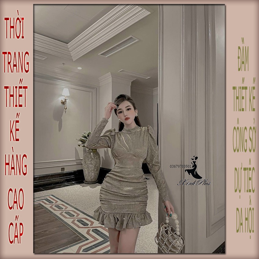 [Freeship 50K] Mẫu hottrend - Đầm nhũ đuôi cá , váy nhũ đuôi cá body tay dài thiết kế sang trọng | BigBuy360 - bigbuy360.vn