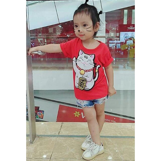 ÁO MÈO THẦN TÀI CHO BÉ