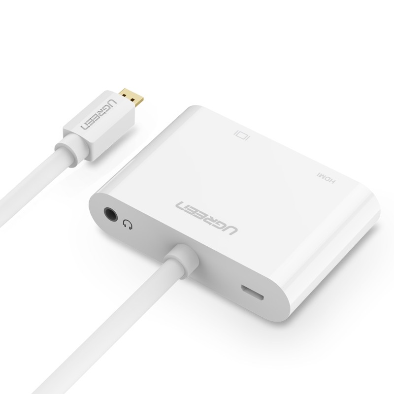 CÁP CHUYỂN ĐỔI MICRO HDMI TO HDMI + VGA UGREEN 30355 (Đen)