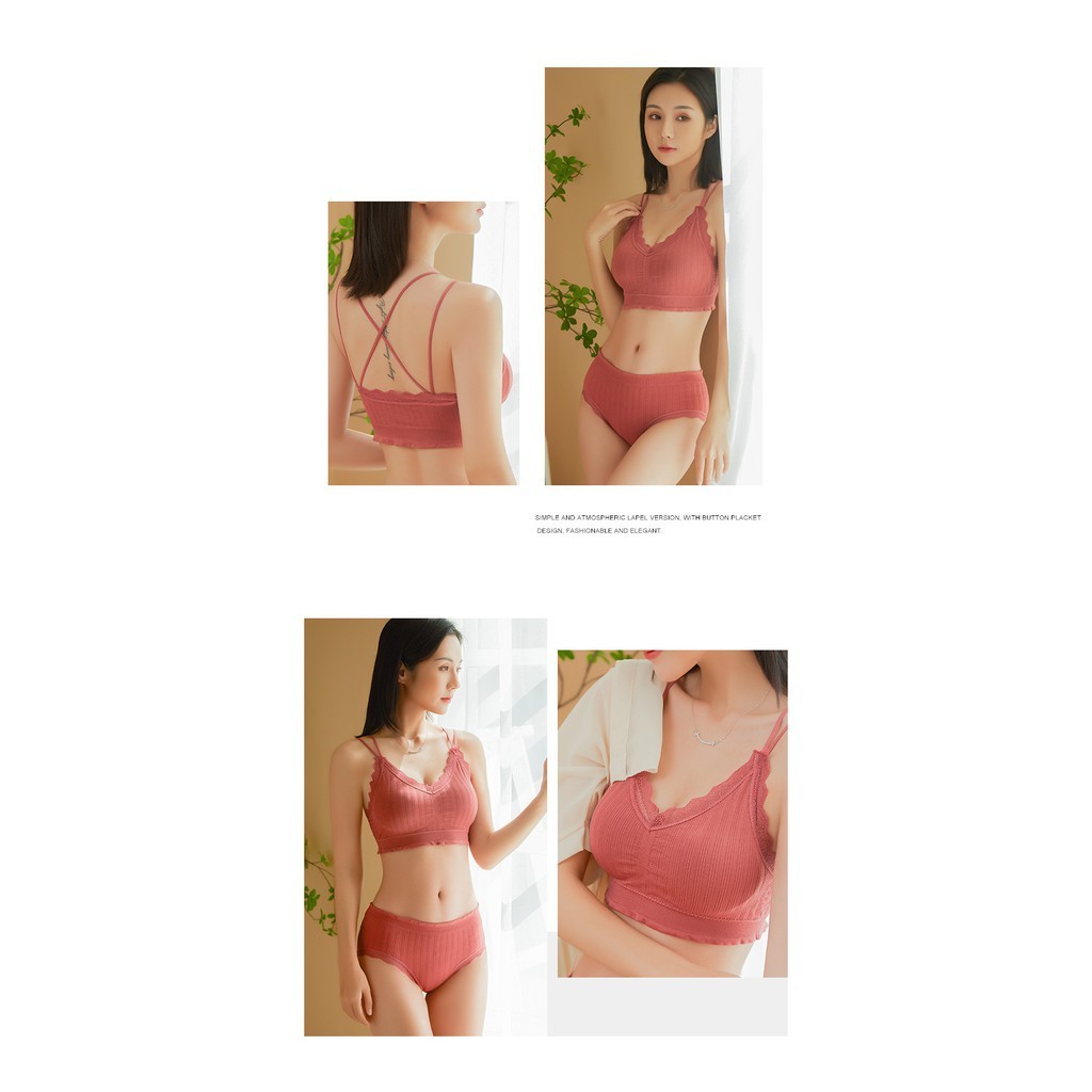 Bộ Đồ Lót Nữ Thun Tăm Không Gọng Đệm Vừa Sexy DL12 GUU | BigBuy360 - bigbuy360.vn