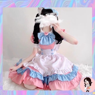 MAID HỒNG CHO NỮ PHONG CÁCH HẦU GÁI