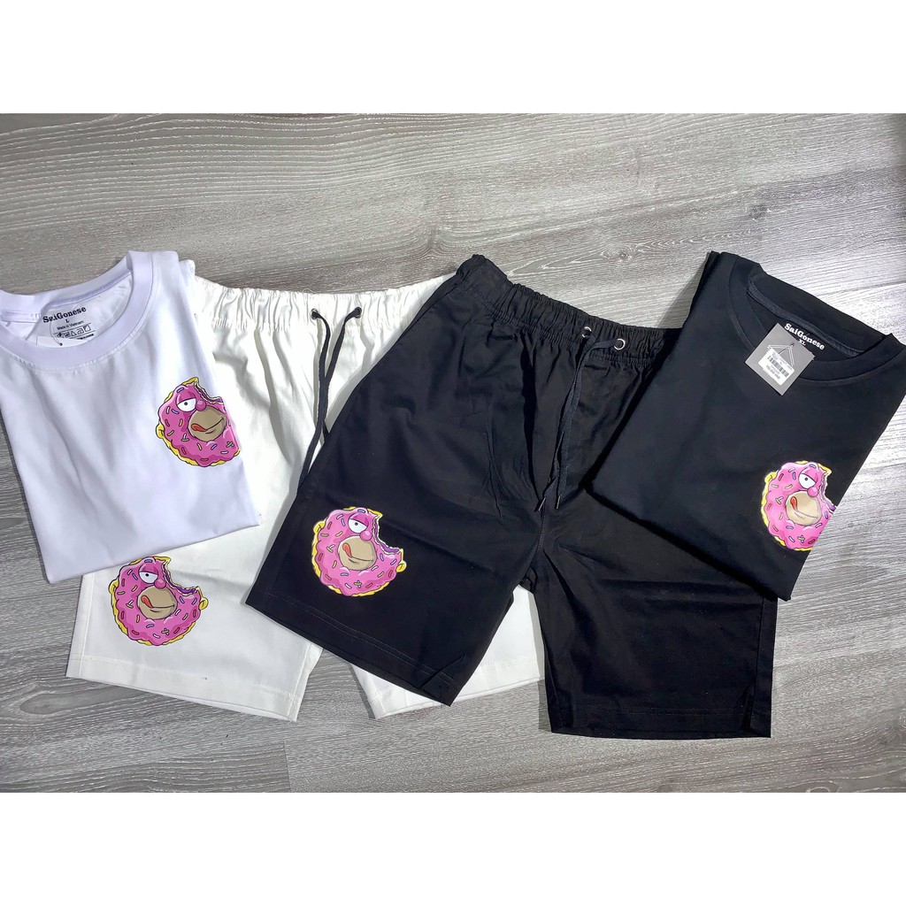 [ Unisex ]QUẦN SHORT NGẮN KAKI COTTON BÁNH DONUT HÀN QUỐC