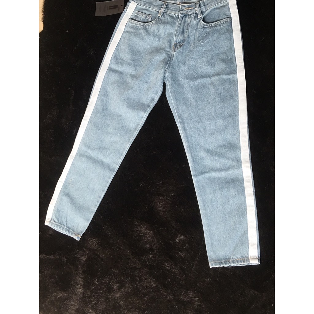 quần baggy jean sọc (tặng kèm khẩu trang su 3D)style cá tính | WebRaoVat - webraovat.net.vn