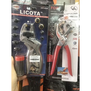 Kìm bấm lỗ, kìm bấm dây nịt top, licota