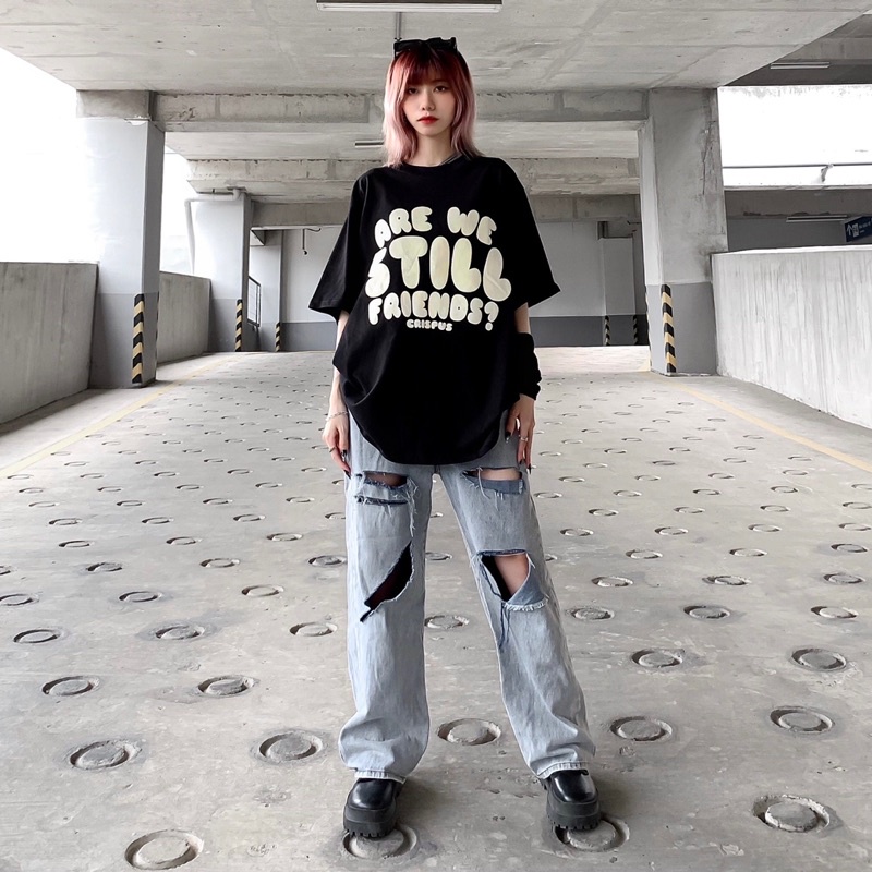 ÁO FRIENDS ĐEN FORM RỘNG UNISEX