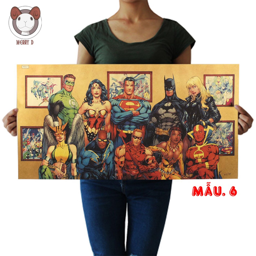 Poster 51x36cm PHIM ĐIỆN ẢNH - MARVEL - DC - IRONMAN - JOKER - TITANIC Vintage - Poster Trang Trí Vintage