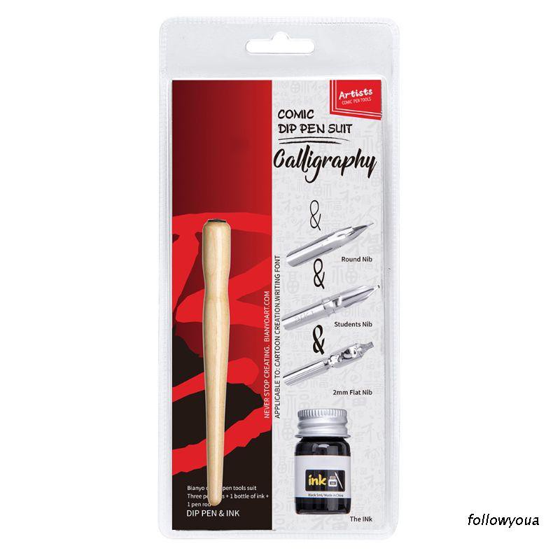 Bộ Giá Đỡ Bút Vẽ Thư Pháp 3 Cây Bằng Gỗ Tiện Dụng
