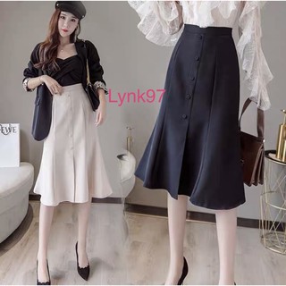 Chân váy chữ A kiểu dáng xoè nữ tính, nhẹ nhàng đen,trắng, Hồng phấn, nâu Tây/chân váy dài công sở