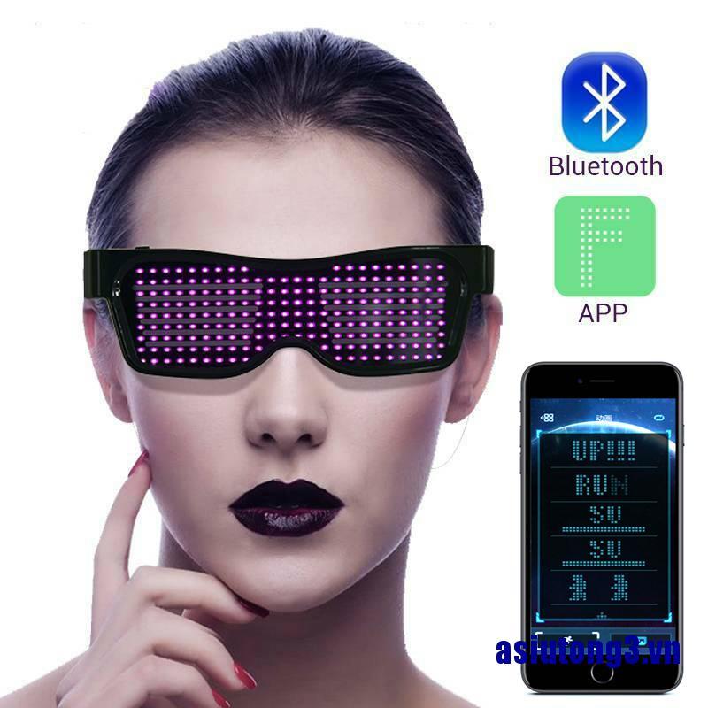 Mắt Kính Không Dây Kết Nối Bluetooth 3 Đèn LED Độc Đáo