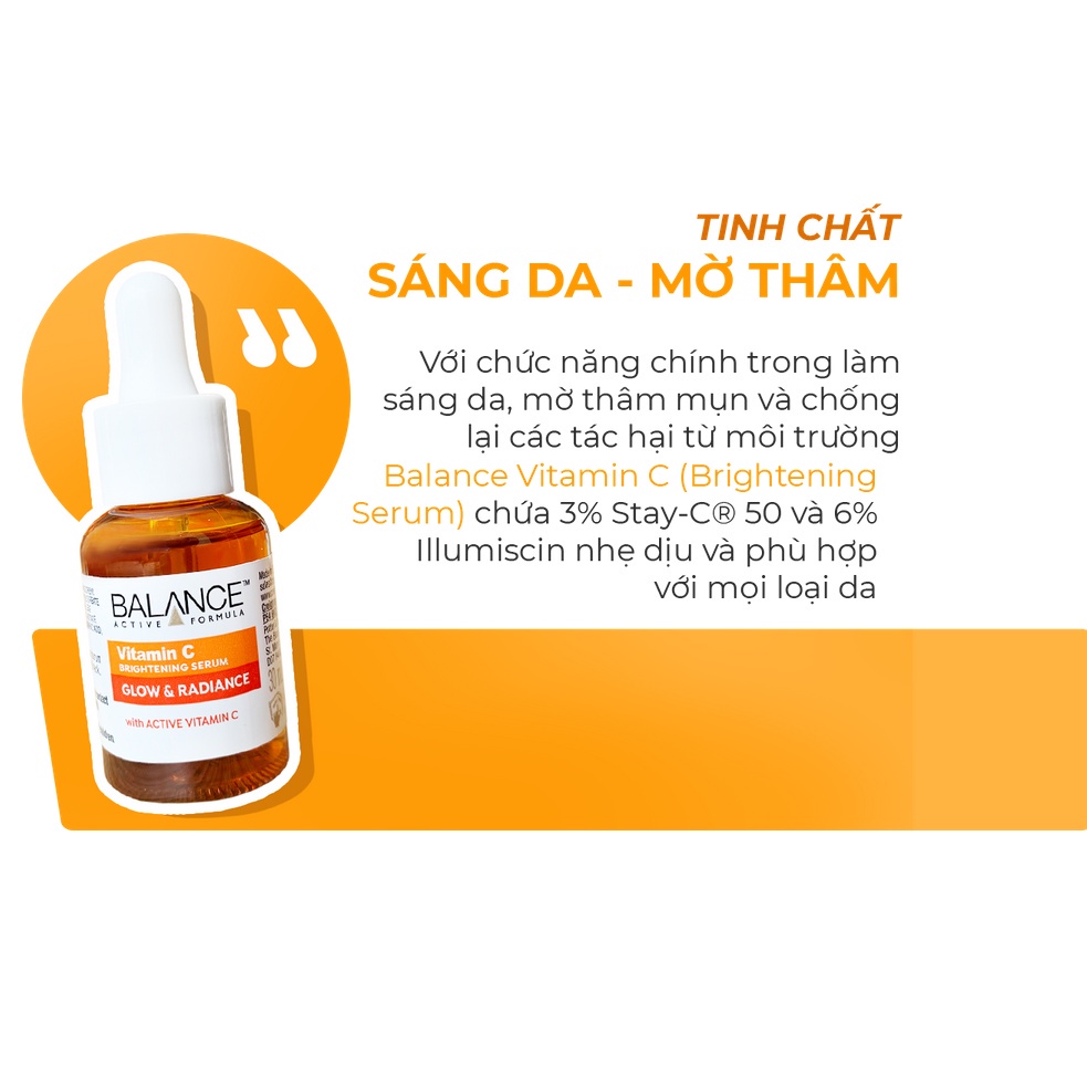 Serum Balance Vitamin C 30ML Mờ thâm nám giúp căng bóng da, chống lão hóa cấp ấm, cấp nước cho da giảm mụn LaLa Cosmetic | BigBuy360 - bigbuy360.vn
