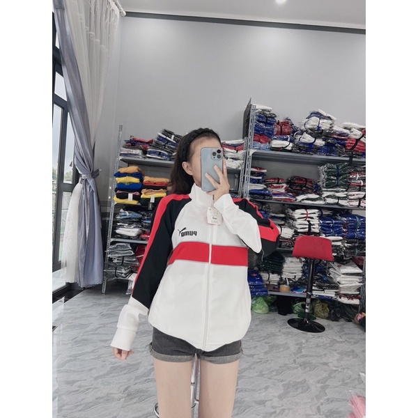 Áo khoác umi puma đen trắng