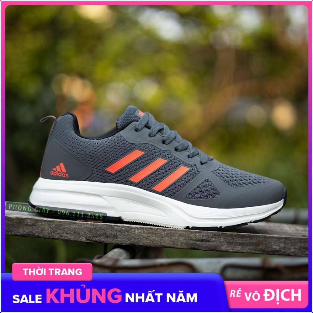 Flat Sale Giày Sneaker Nam Giày Thể Thao Nam D62 Màu Ghi Đậm