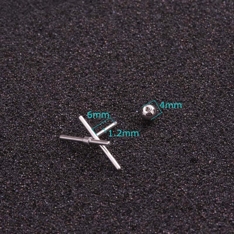 Khuyên Tai Thép Không Gỉ 16g Dày 6mm