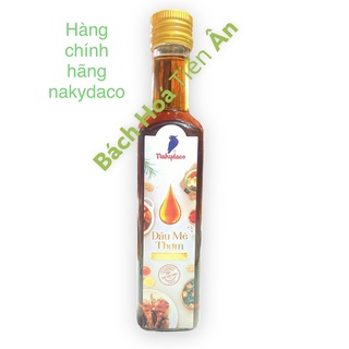 Dầu mè thơm nguyên chất Nakydaco chai 250ml mẫu chai thủy tinh mới chính hãng thơm ngon