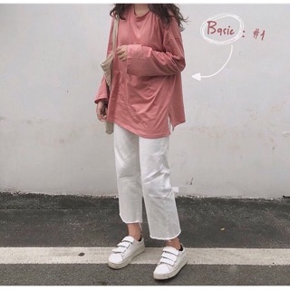 Quần jeans trắng rách gấu