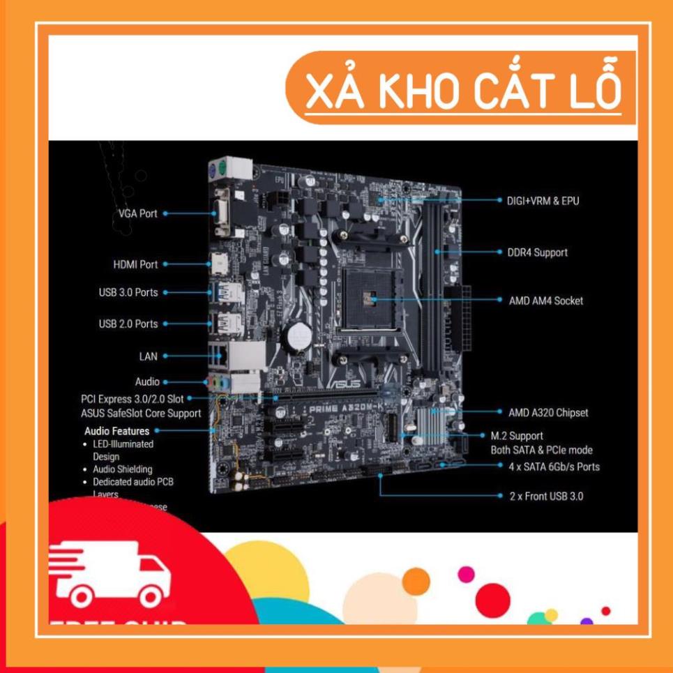 (A534) Mainboard ASUS PRIME A320M-K - New 100% BH 36 tháng