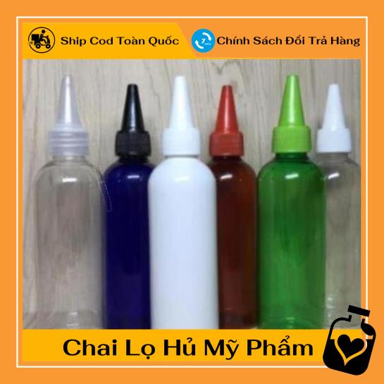 Chai Chiết Mĩ Phẩm ❤ Chai nhựa pet nắp nhọn 100ml,50ml,30ml,20ml chiết mỹ phẩm, chiết mực , , phụ kiện du lịch