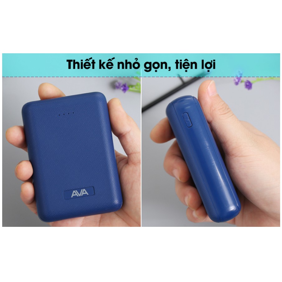 🔥CHÍNH HÃNG🔥 Pin sạc dự phòng Polymer 10.000 mAh AVA PA W11 💦Tặng kèm dây sạc Micro USB 💦LIKE NEW 98%