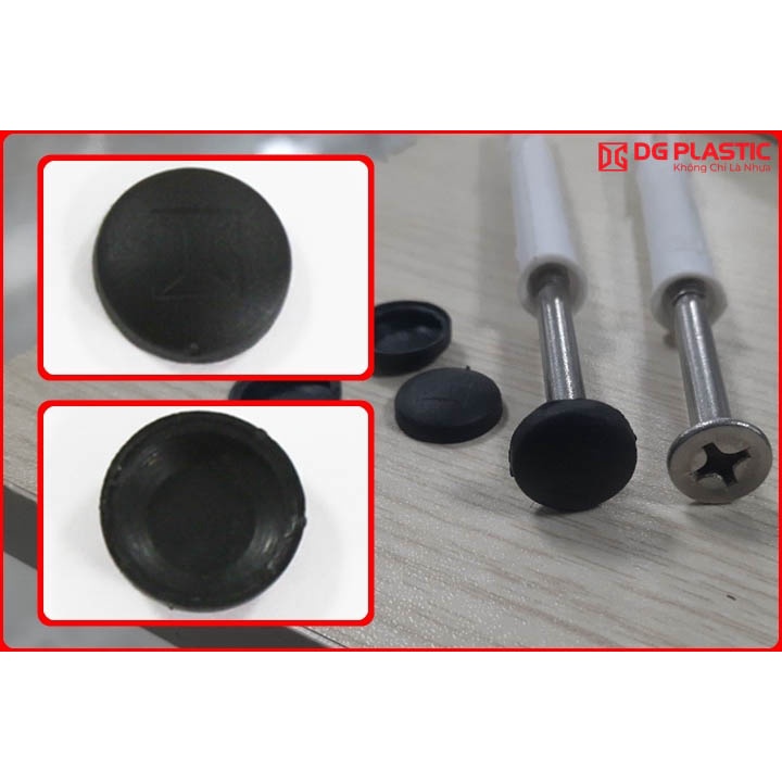 Gói 1000c NẮP CHỤP ĐẦU VÍT 10×100 DG nhựa nguyên sinh