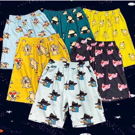 [Mã SKAMFSW175 giảm 10K đơn 50K] Quần short thun ngắn BMO Perry báo hồng adventure time totoro unisex cryaotic10