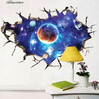 Decal Dán Tường Họa Tiết Vũ Trụ 3D