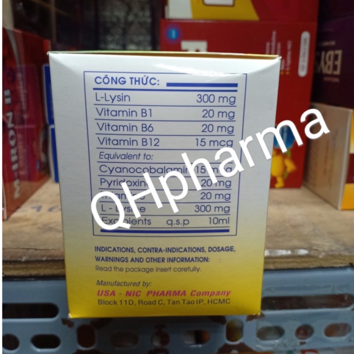 Siro NIC-VITA hộp 20 ống giúp bé ăn ngon phát triển toàn diện.