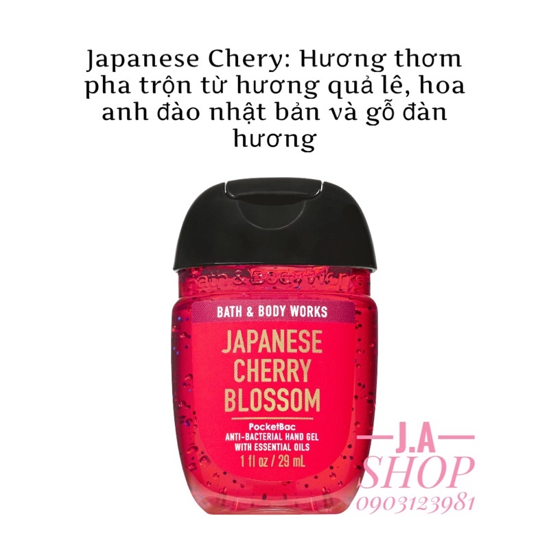(Mùi Nước Hoa) Nước Rửa Tay Khô Bath &amp; Body Works Dung Tích 29ml (JA Shop)