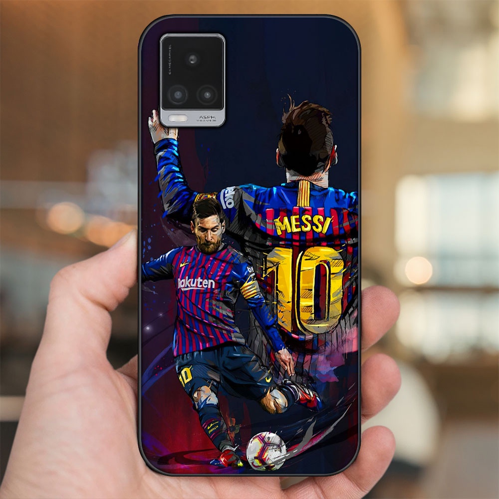 Ốp lưng Vivo V20 viền đen in hình Lionel Messi Barcelona PSG